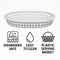REGENT CATERING PLASTIC SERVING BASKET OVAL WHITE, 270X175MM