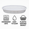 REGENT CATERING PLASTIC SERVING BASKET OVAL WHITE, 270X175MM