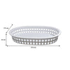 REGENT CATERING PLASTIC SERVING BASKET OVAL WHITE, 270X175MM