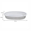 REGENT CATERING PLASTIC SERVING BASKET OVAL WHITE, 270X175MM