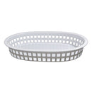 REGENT CATERING PLASTIC SERVING BASKET OVAL WHITE, (270X175X30MM)