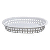 REGENT CATERING PLASTIC SERVING BASKET OVAL WHITE, (270X175X30MM)