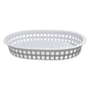 REGENT CATERING PLASTIC SERVING BASKET OVAL WHITE, 270X175MM