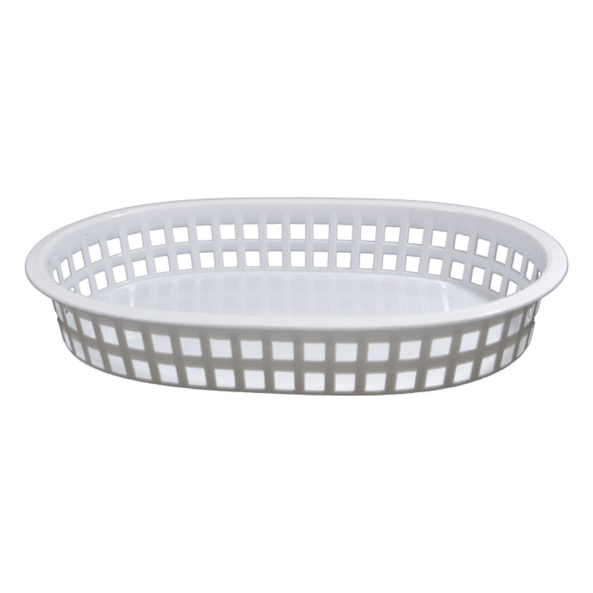 REGENT CATERING PLASTIC SERVING BASKET OVAL WHITE, 270X175MM