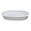 REGENT CATERING PLASTIC SERVING BASKET OVAL WHITE, (270X175X30MM)
