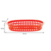 REGENT CATERING PLASTIC SERVING BASKET OVAL RED, 270X175MM
