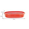 REGENT CATERING PLASTIC SERVING BASKET OVAL RED, (270X175X30MM)