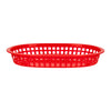 REGENT CATERING PLASTIC SERVING BASKET OVAL RED, 270X175MM
