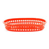 REGENT CATERING PLASTIC SERVING BASKET OVAL RED, 270X175MM