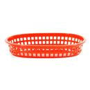 REGENT CATERING PLASTIC SERVING BASKET OVAL RED, (270X175X30MM)