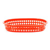 REGENT CATERING PLASTIC SERVING BASKET OVAL RED, (270X175X30MM)