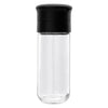 REGENT GLASS BOTTLES WITH CERAMIC GRINDERS AND BLACK LIDS 2PK, 120ML