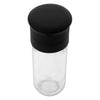 REGENT GLASS BOTTLES WITH CERAMIC GRINDERS AND BLACK LIDS 2PK, 120ML