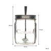 REGENT GLASS JAR WITH STAINLESS STEEL HONEY DRIZZLER 2PCS SET, 500ML