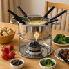 REGENT COOKWARE FONDUE SET WITH BURNER & 6 FORKS STAINLESS STEEL