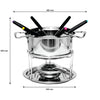 REGENT COOKWARE FONDUE SET WITH BURNER & 6 FORKS STAINLESS STEEL