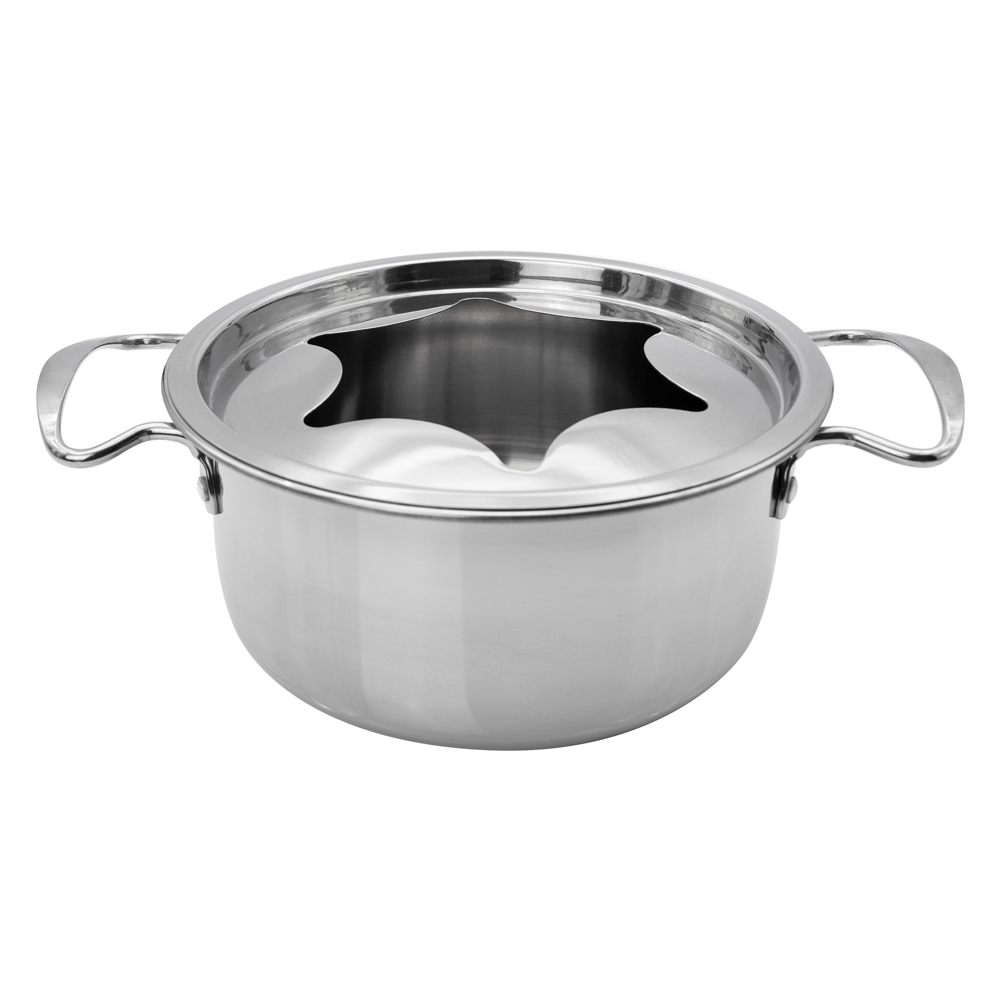 REGENT COOKWARE FONDUE SET WITH BURNER & 6 FORKS STAINLESS STEEL