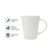 REGENT TRUMPET SHAPE NBC WHITE COFFEE MUG, 380ML