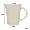 REGENT V-SHAPE WHITE COFFEE MUG, 380ML