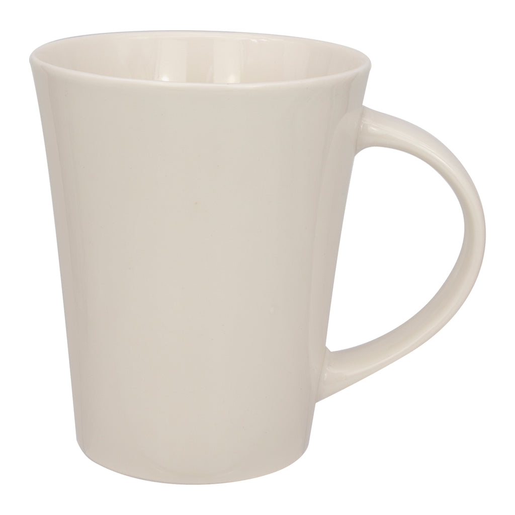REGENT V-SHAPE WHITE COFFEE MUG, 380ML