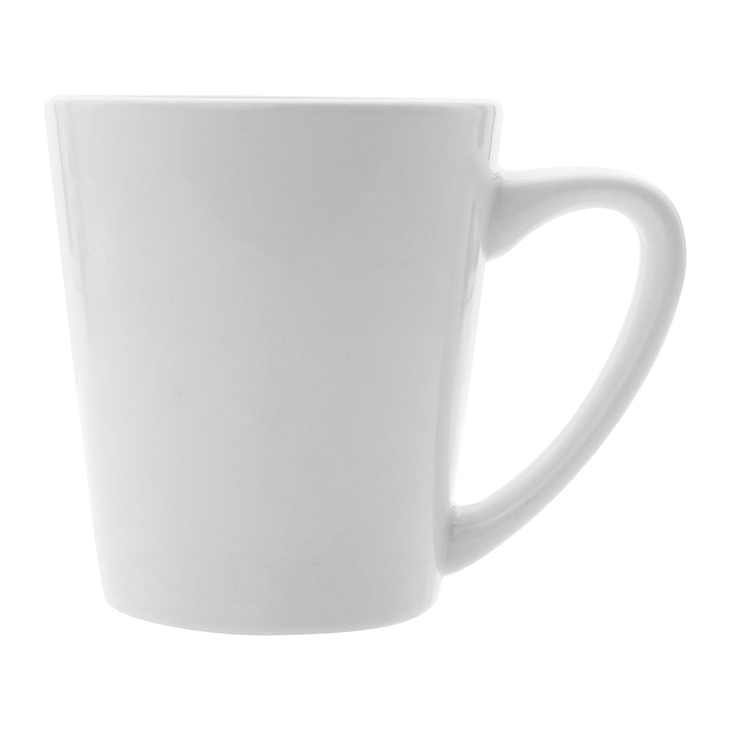 REGENT V-SHAPE WHITE COFFEE MUG, 380ML