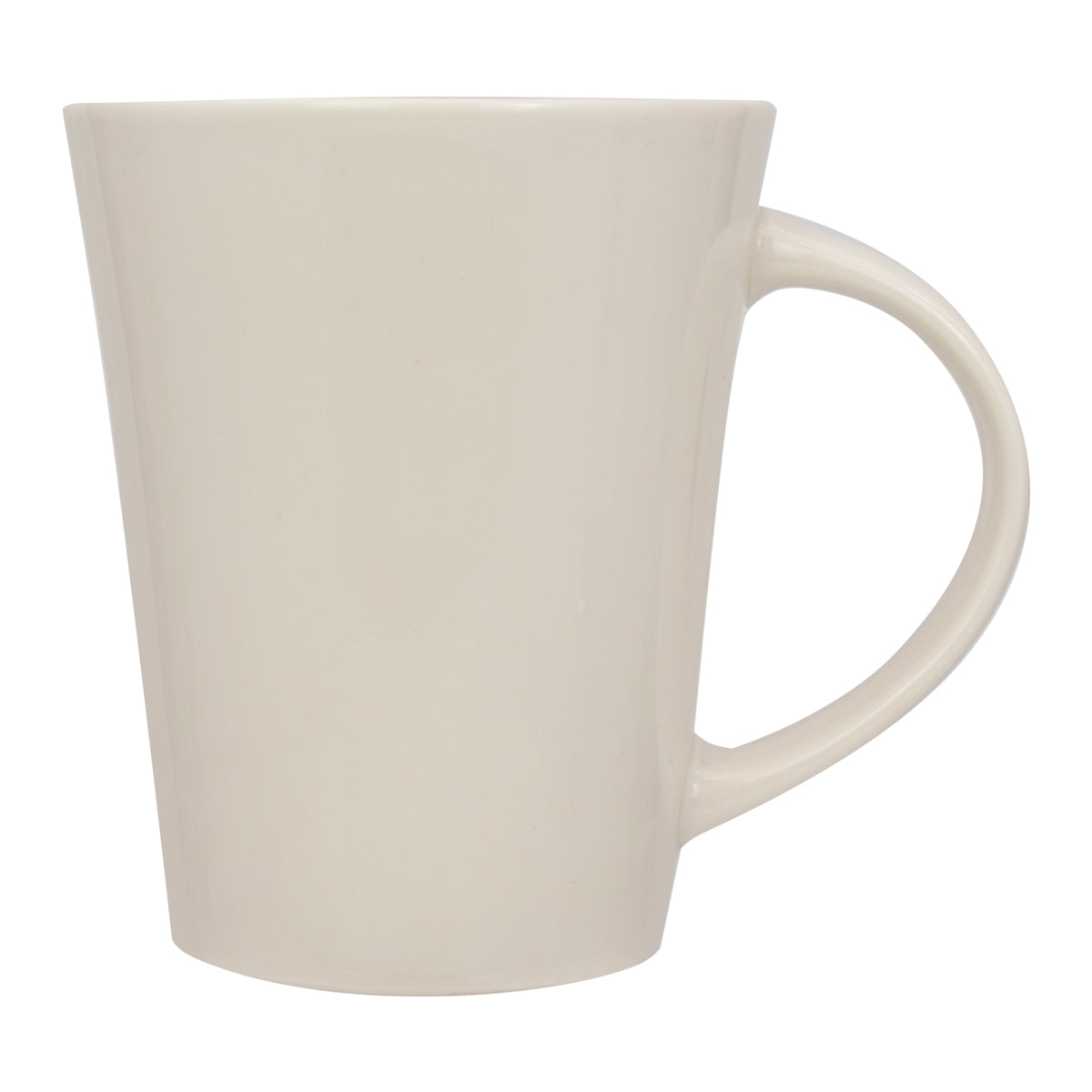 REGENT V-SHAPE WHITE COFFEE MUG, 380ML