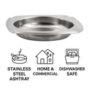 REGENT ASHTRAY SQUARE STAINLESS STEEL, 110MM