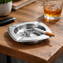 REGENT ASHTRAY SQUARE STAINLESS STEEL, 110MM