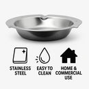 REGENT ASHTRAY ROUND STAINLESS STEEL, 120MM DIA