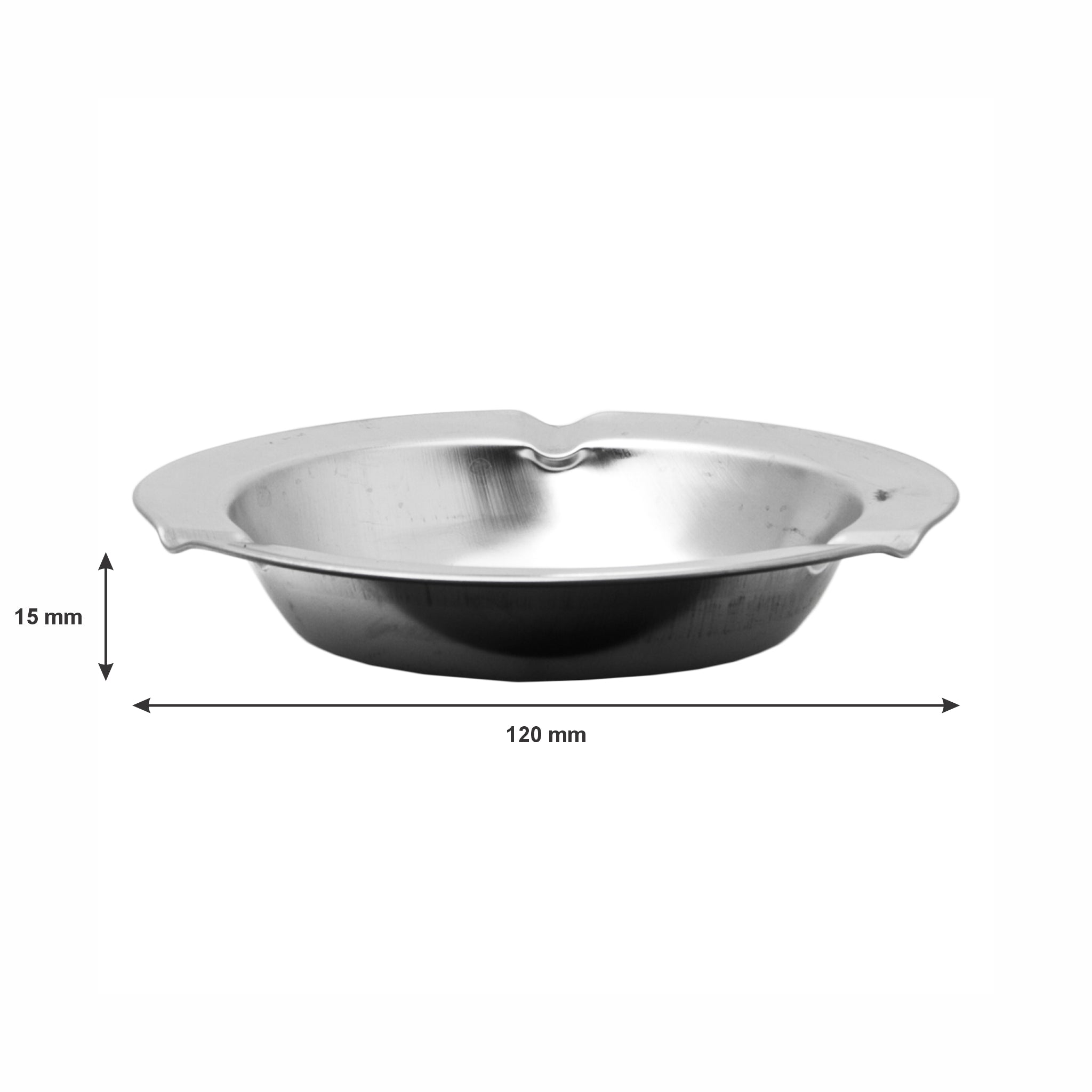 REGENT ASHTRAY ROUND STAINLESS STEEL, 120MM DIA