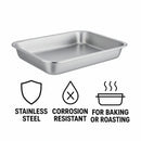 REGENT RECTANGULAR ROASTING DISH STAINLESS STEEL, 266X196MM