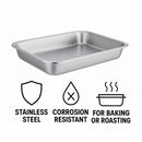REGENT RECTANGULAR ROASTING DISH STAINLESS STEEL, 315X215MM