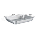 REGENT RECTANGULAR ROASTING/BAKING DISH STAINLESS STEEL, (355X275X55MM)
