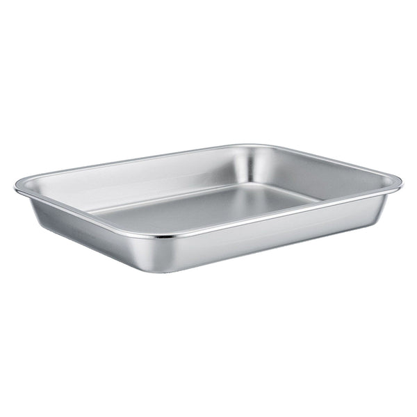 REGENT RECTANGULAR ROASTING/BAKING DISH STAINLESS STEEL, (355X260X45MM)