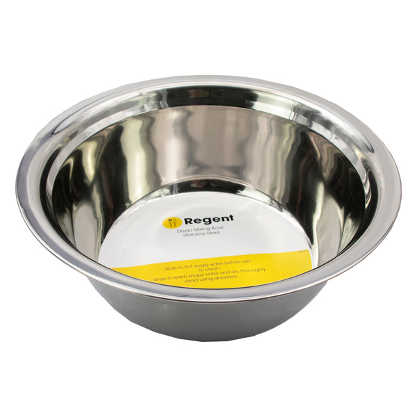 REGENT DEEP MIXING BOWL STAINLESS STEEL, 1.6LT (226MM DIAX80MM)