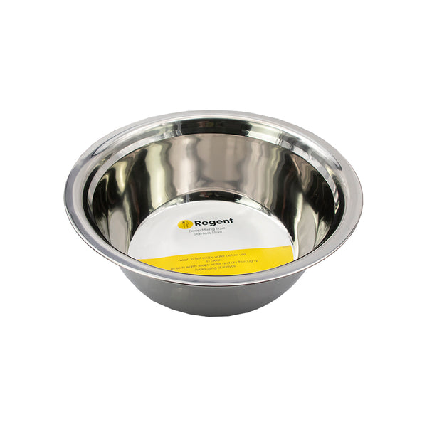 REGENT DEEP MIXING BOWL STAINLESS STEEL, 1.6LT (80X226MM DIA)