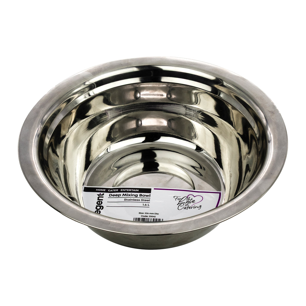 REGENT DEEP MIXING BOWL STAINLESS STEEL, 1.6L