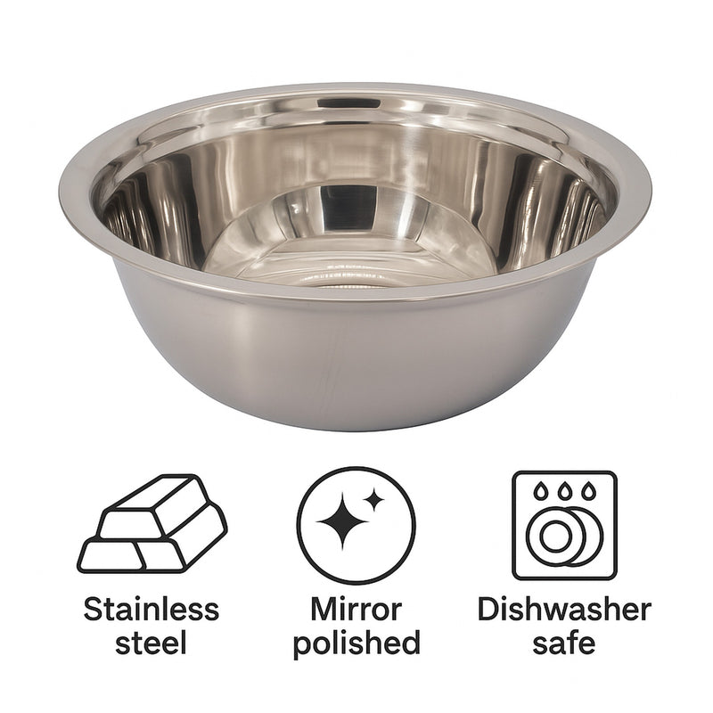 REGENT DEEP MIXING BOWL STAINLESS STEEL, 2.85L