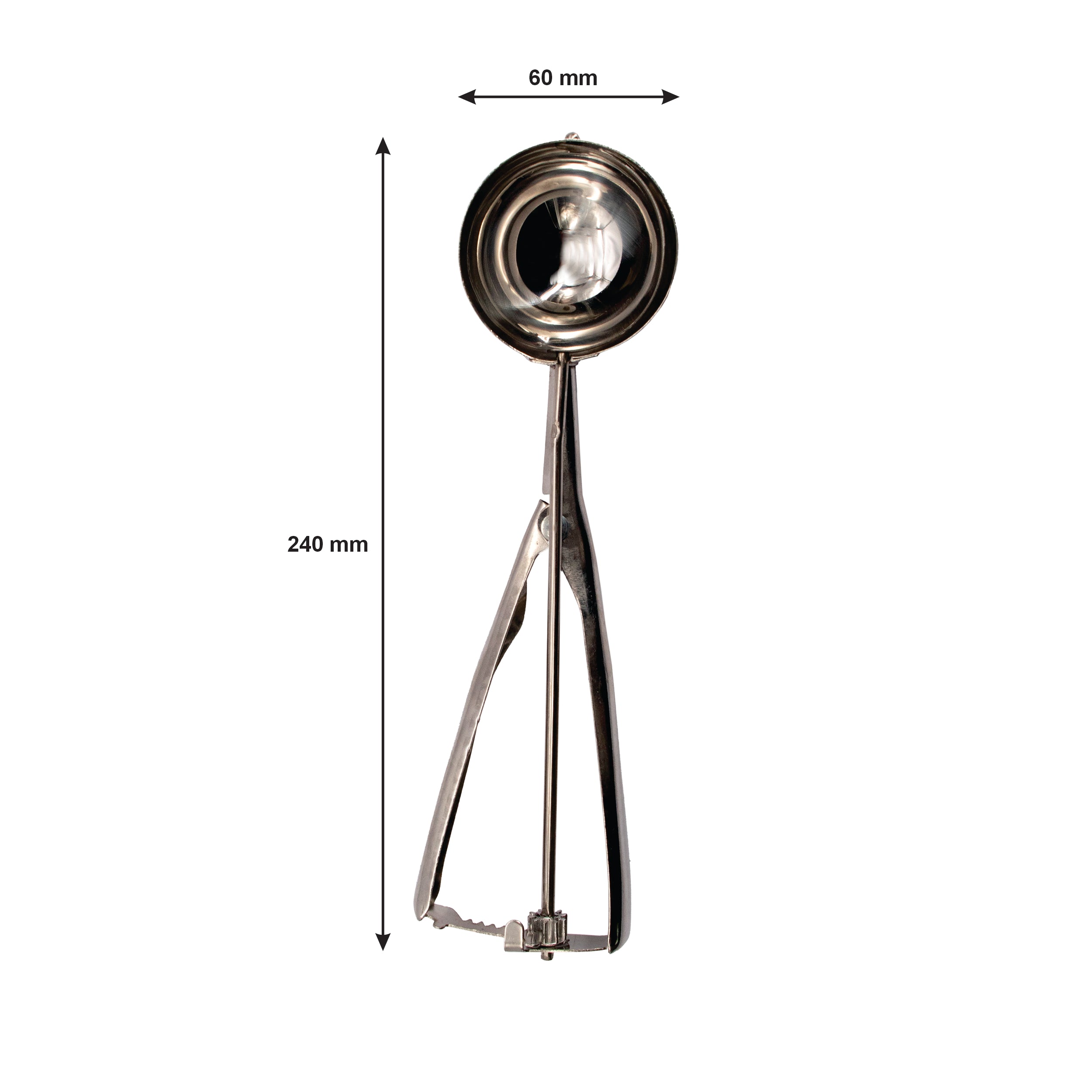 REGENT ICE CREAM SERVER STAINLESS STEEL, 240X60MM DIA