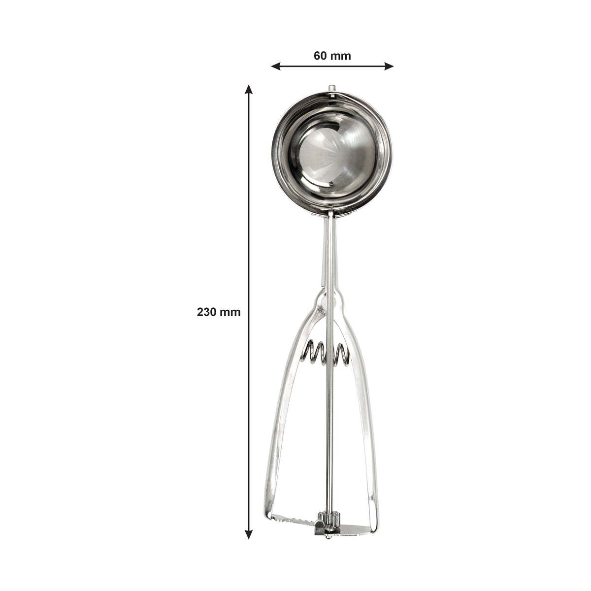 REGENT ICE CREAM SERVER STAINLESS STEEL, 230X60MM DIA