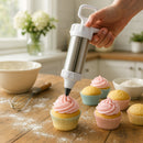 REGENT BAKEWARE ICING PRESS STAINLESS STEEL 6PCE SET, (205X60MM DIA)