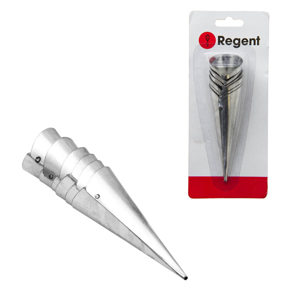 REGENT BAKEWARE CREAM HORNS ST STEEL 6 PIECE SET, (110X35MM)