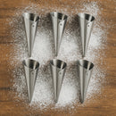 REGENT BAKEWARE CREAM HORNS ST STEEL 6 PIECE SET, (110X35MM)