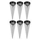 REGENT BAKEWARE CREAM HORNS ST STEEL 6 PIECE SET, (110X35MM)
