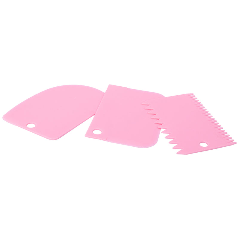 REGENT BAKEWARE CAKE ICING DECORATING SCRAPERS 3PCS SET, (113/105MM)