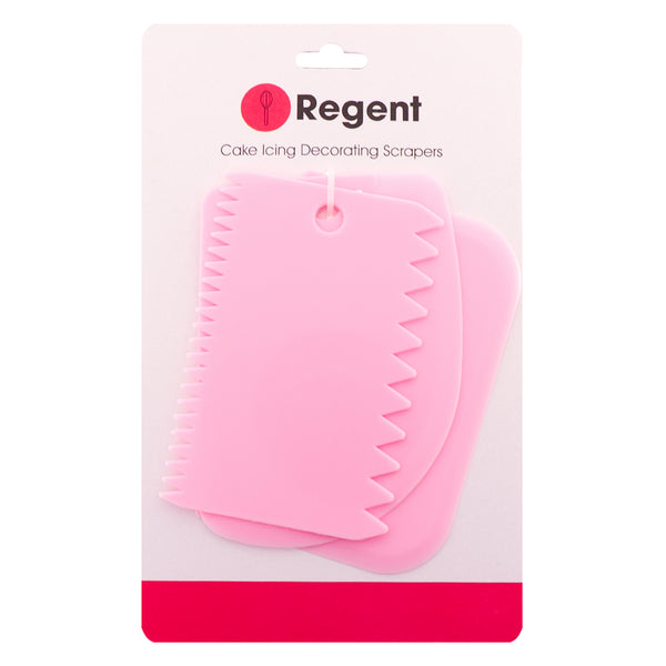 REGENT BAKEWARE CAKE ICING DECORATING SCRAPERS 3PCS SET, 113/105MM