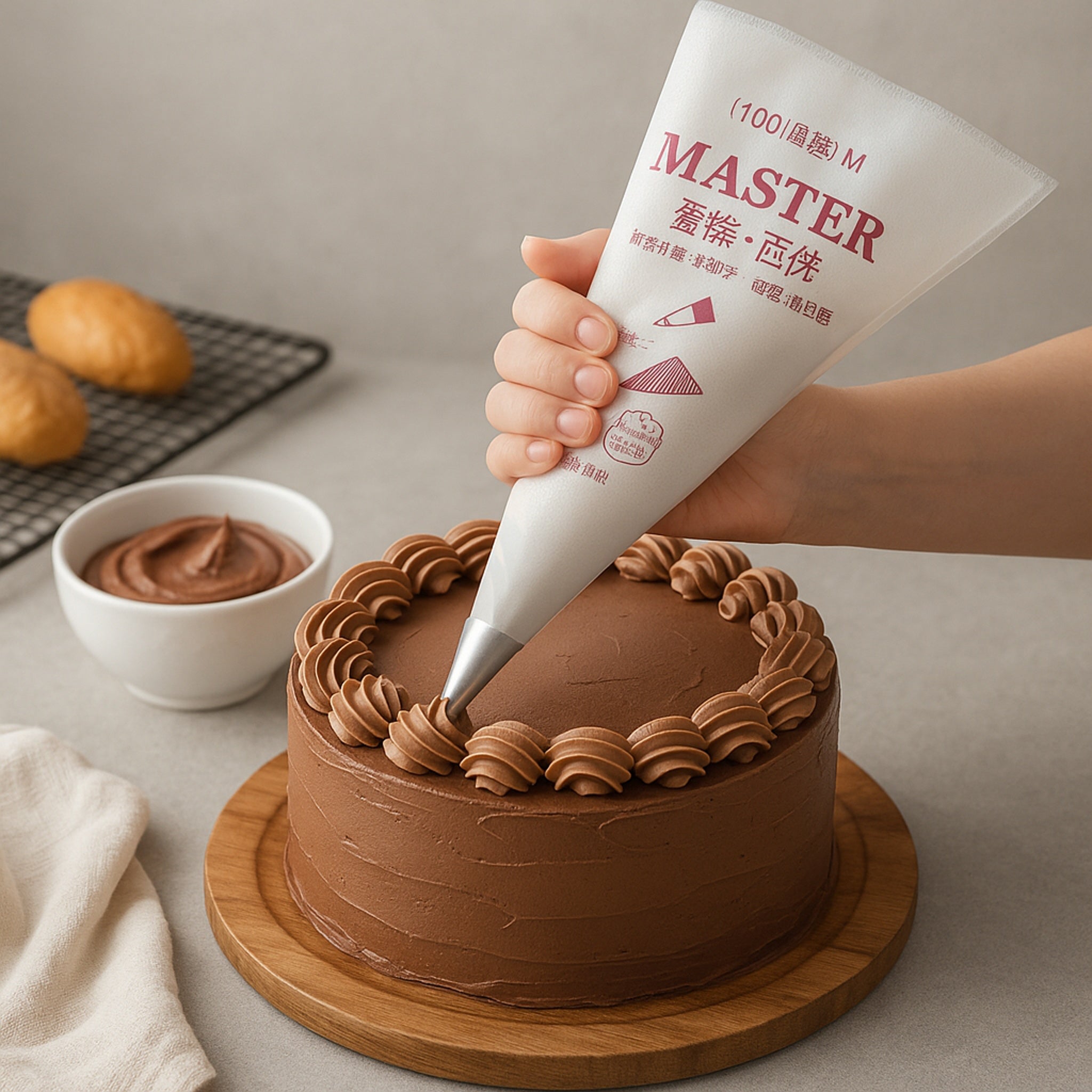 REGENT BAKEWARE MASTER DISPOSABLE PIPING BAGS 100PK, 300X200MM