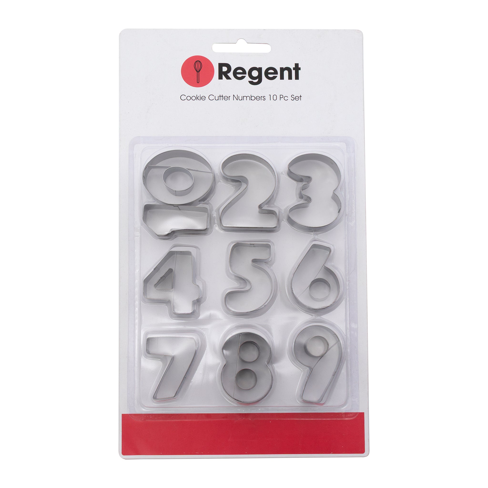 REGENT BAKEWARE COOKIE CUTTER NUMBERS ST STEEL NUMBERS 10PK SET