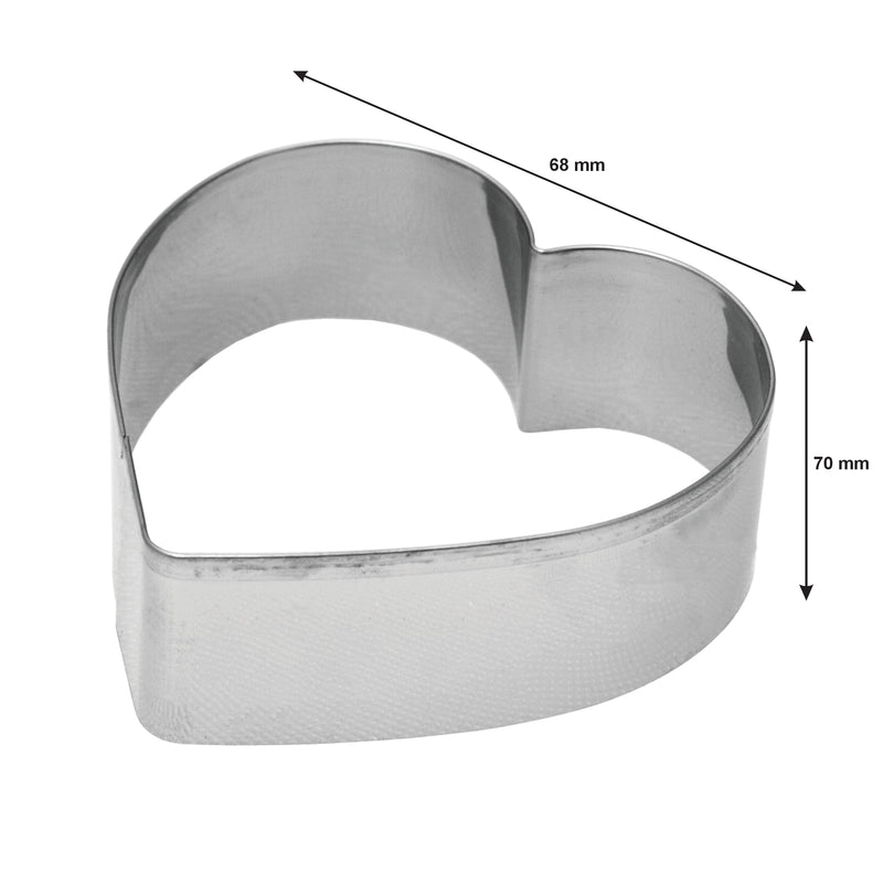 REGENT BAKEWARE COOKIE CUTTER HEART, (70X68MM)