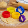 REGENT BAKEWARE COOKIE CUTTERS FLUTED ASST. COLOURS 5PIECE SET